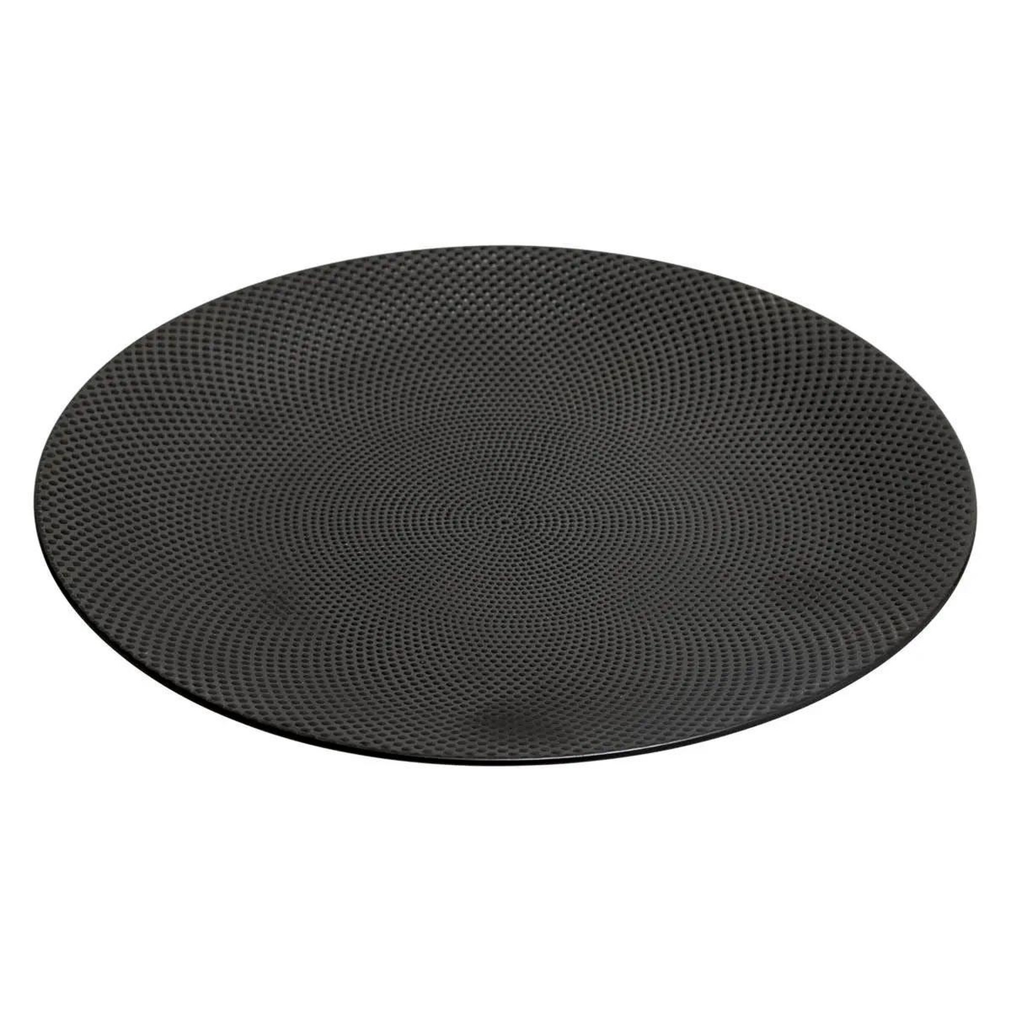 Voir la diapositive 2 : SECRET DE GOURMET Lot de 6 Assiettes Plates  Caviar  27cm Noir