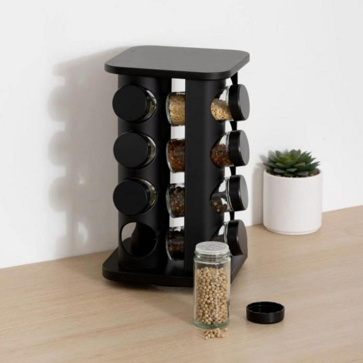 FIVE Carrousel à épices - 12 pots - Noir