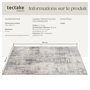 Voir la diapositive 6 : tectake Tapis design vintage à poils courts en laine synthétique et feutre beige/gris 160 x 230 cm
