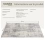 Voir la diapositive 6 : tectake Tapis design vintage à poils courts en laine synthétique et feutre beige/gris 160 x 230 cm