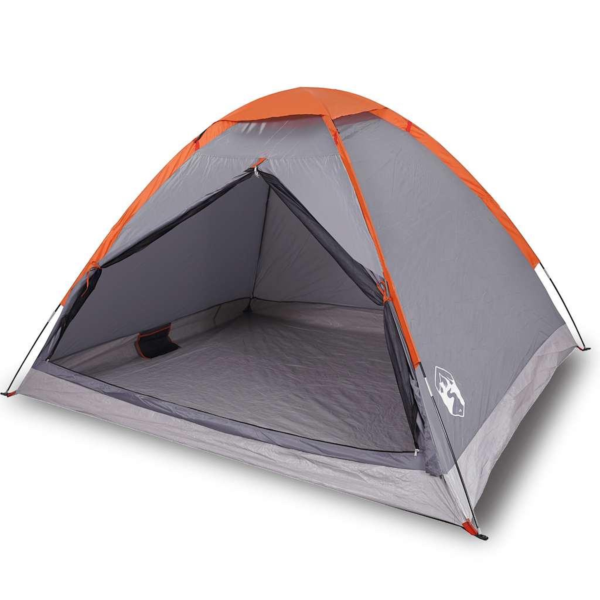 Voir la diapositive 2 : VIDAXL Tente de camping a dome 4 personnes gris et orange impermeable