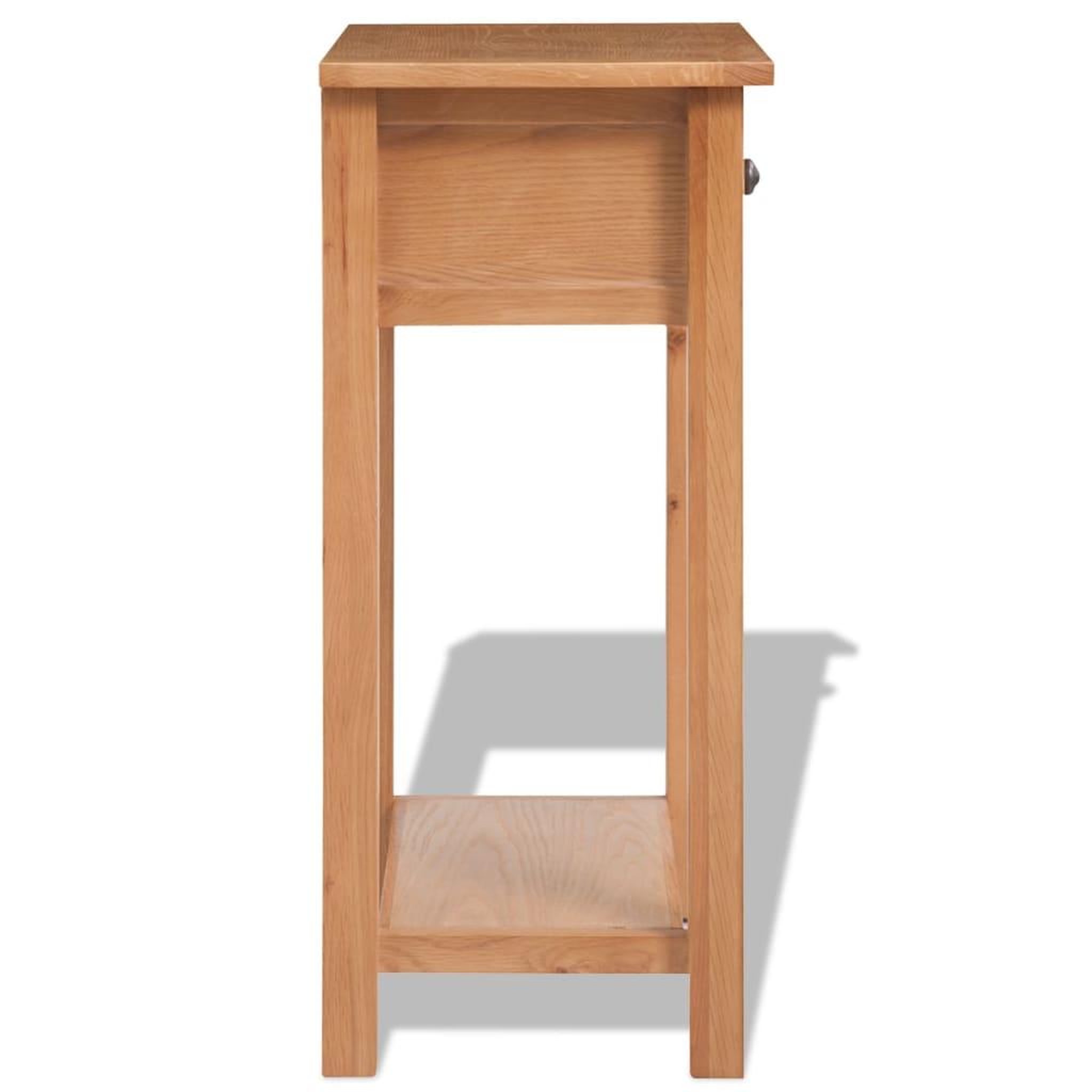 Voir la diapositive 3 : VIDAXL Table console 50 x 32 x 75 cm bois de chene massif
