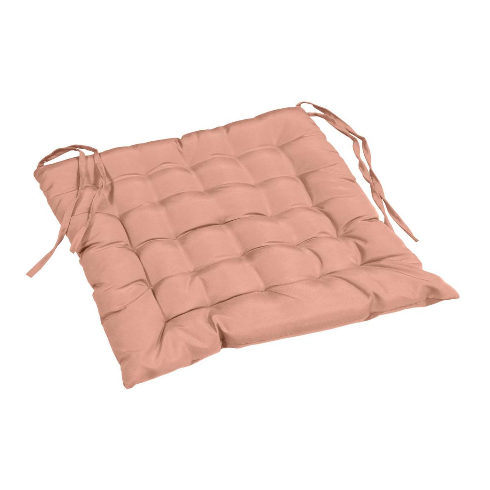 Voir la diapositive 2 : Douceur d'Intérieur Galette de chaise matelassée  essentiel  40x40cm rose blush