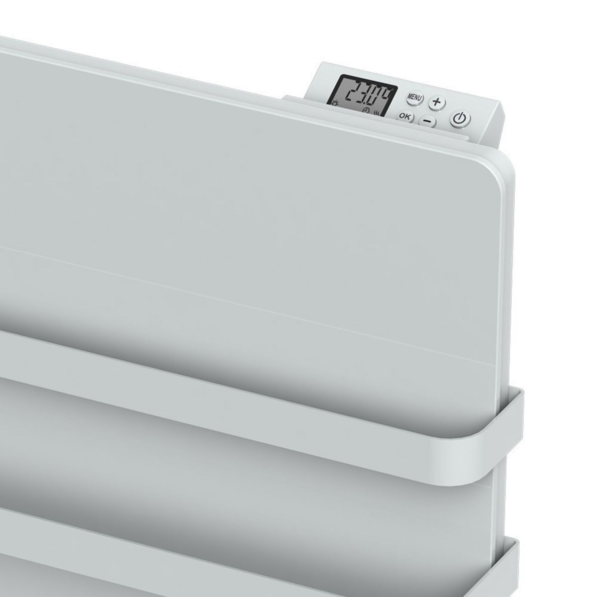 CARRERA Sèche-serviettes électrique 1000W à rayonnement en verre blanc