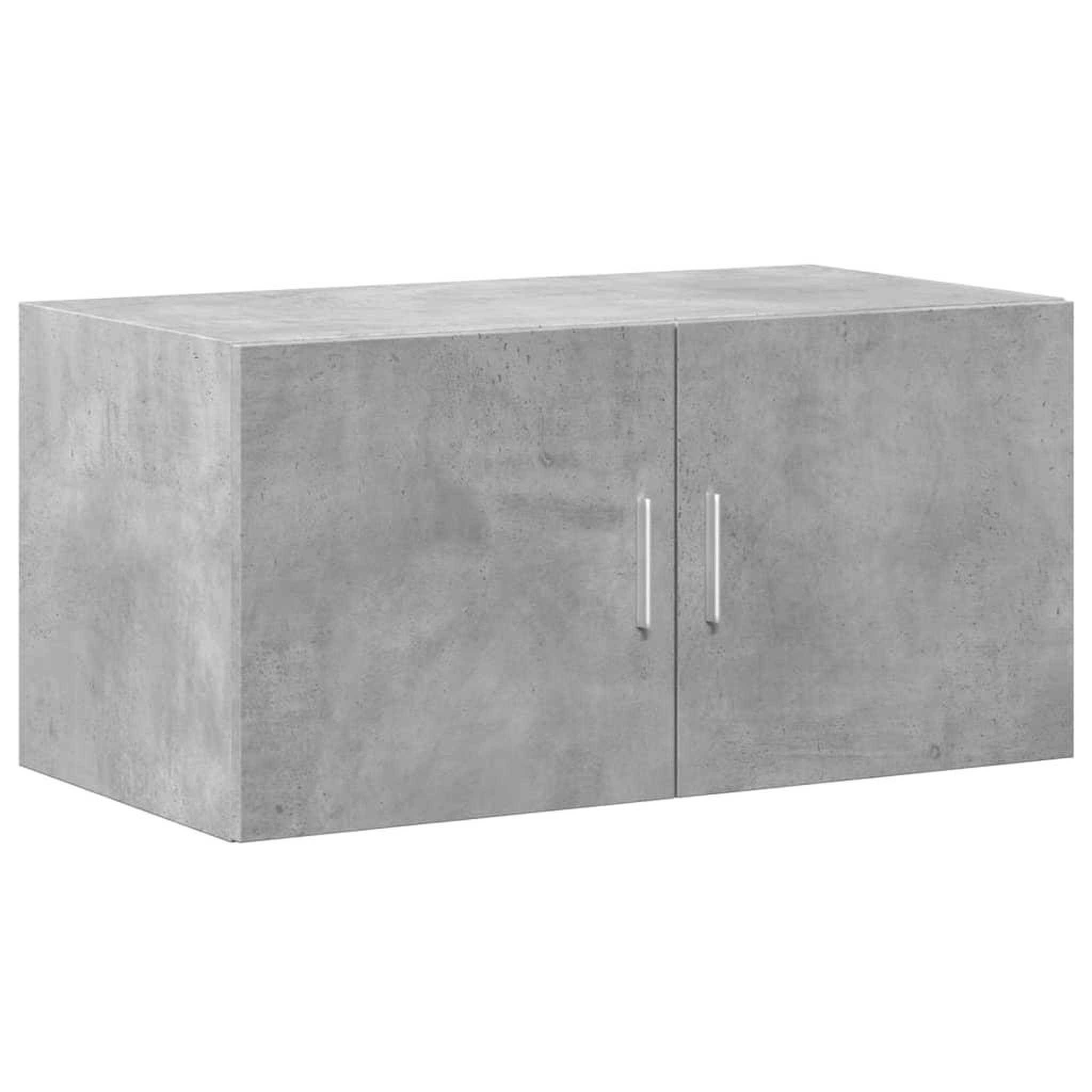 Voir la diapositive 5 : VIDAXL Armoire de rangement gris beton 80x42,5x225cm bois d'ingenierie