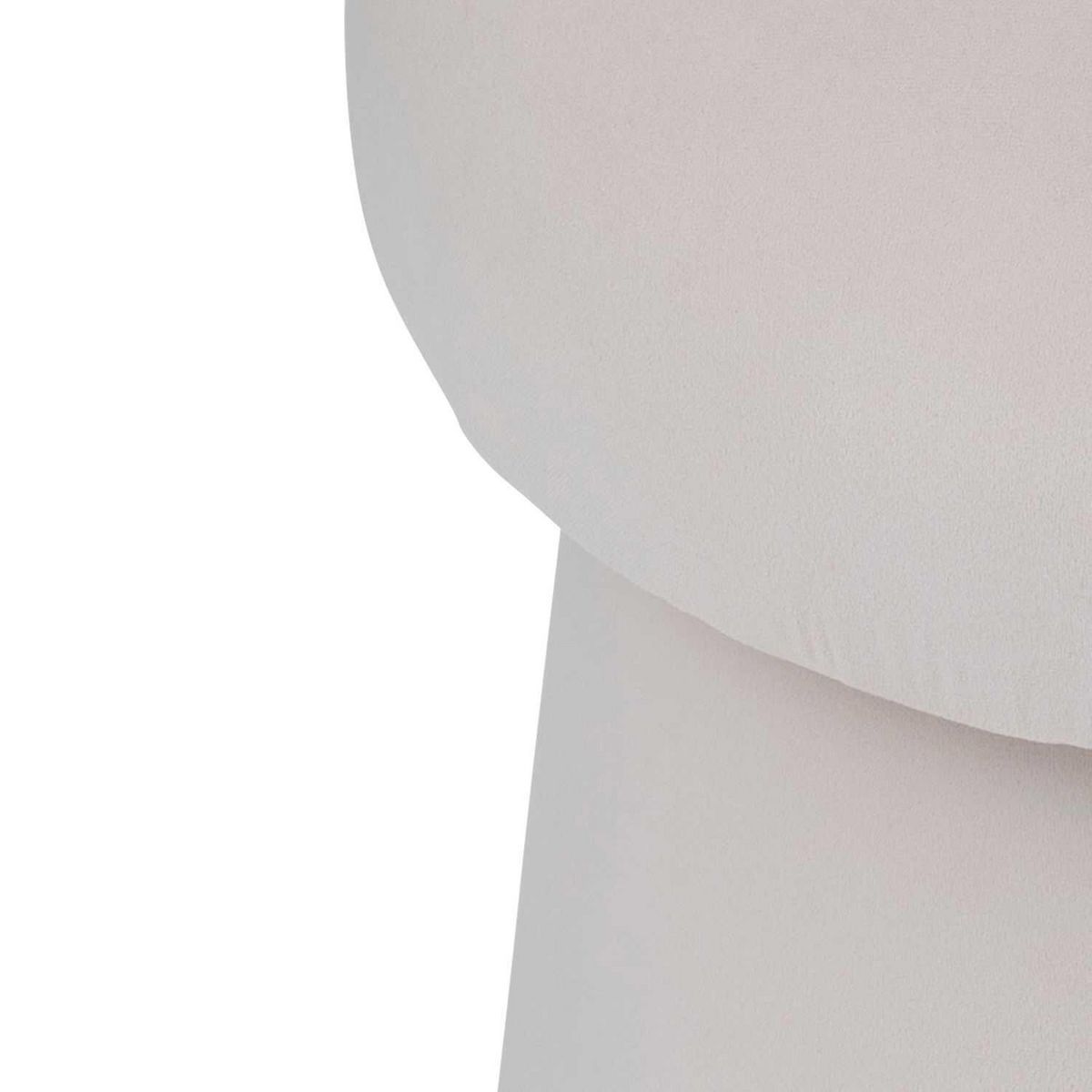 ATMOSPHERA Pouf Champignon en velours - Ivoire