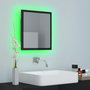 Voir la diapositive 6 : VIDAXL Miroir LED de salle de bain Noir brillant 40x8,5x37cm Acrylique