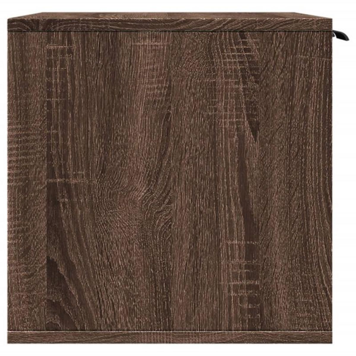 VIDAXL Meuble de bac à litière pour chat chêne marron bois ingénierie