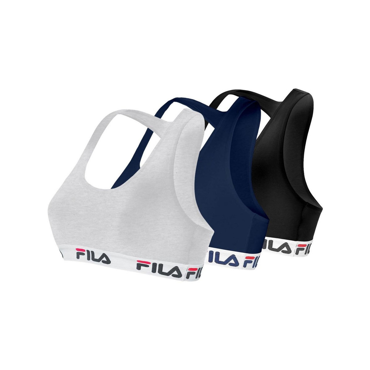 FILA Lot de 3 Brassières coton femme Uni