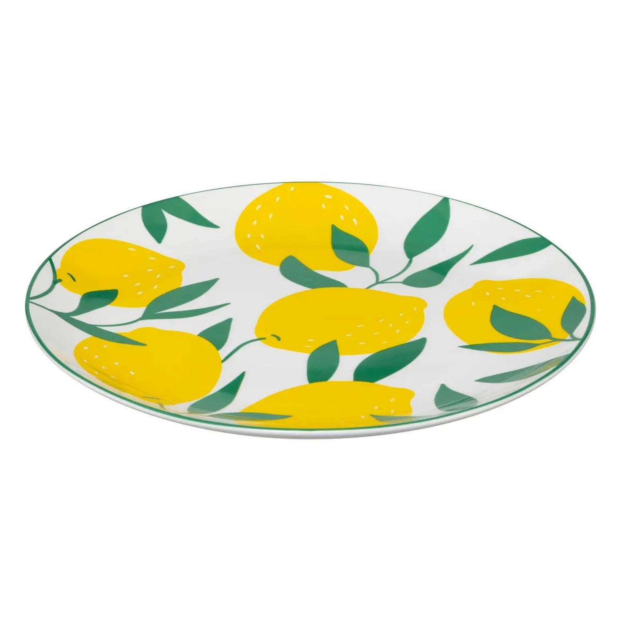 Voir la diapositive 2 : SECRET DE GOURMET Lot de 6 assiettes plates  citrons  26cm multicolore