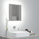 VIDAXL Armoire a miroir LED de salle de bain sonoma gris 40x12x45 cm
