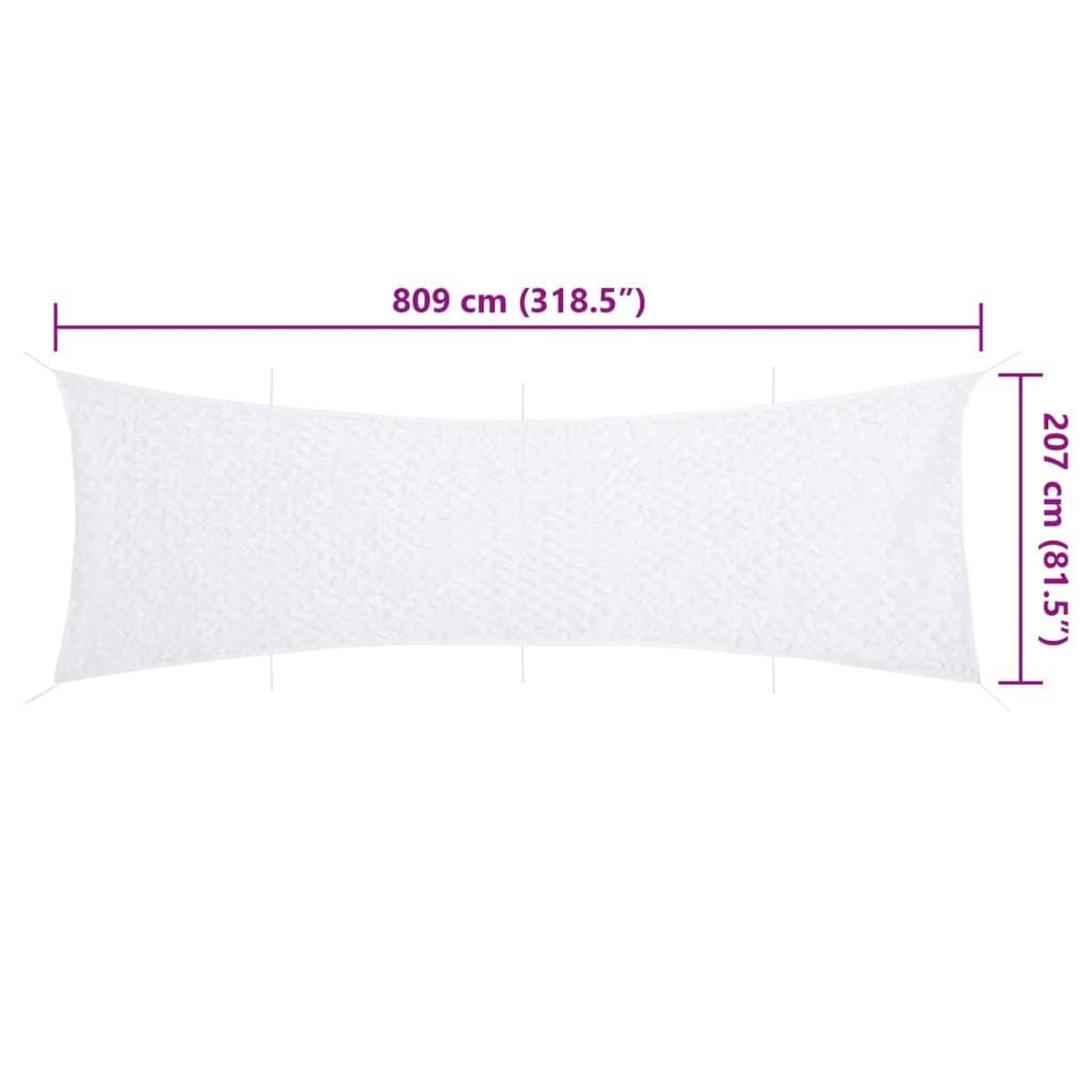 Voir la diapositive 6 : VIDAXL Filet de camouflage avec sac de rangement 809x207 cm blanc