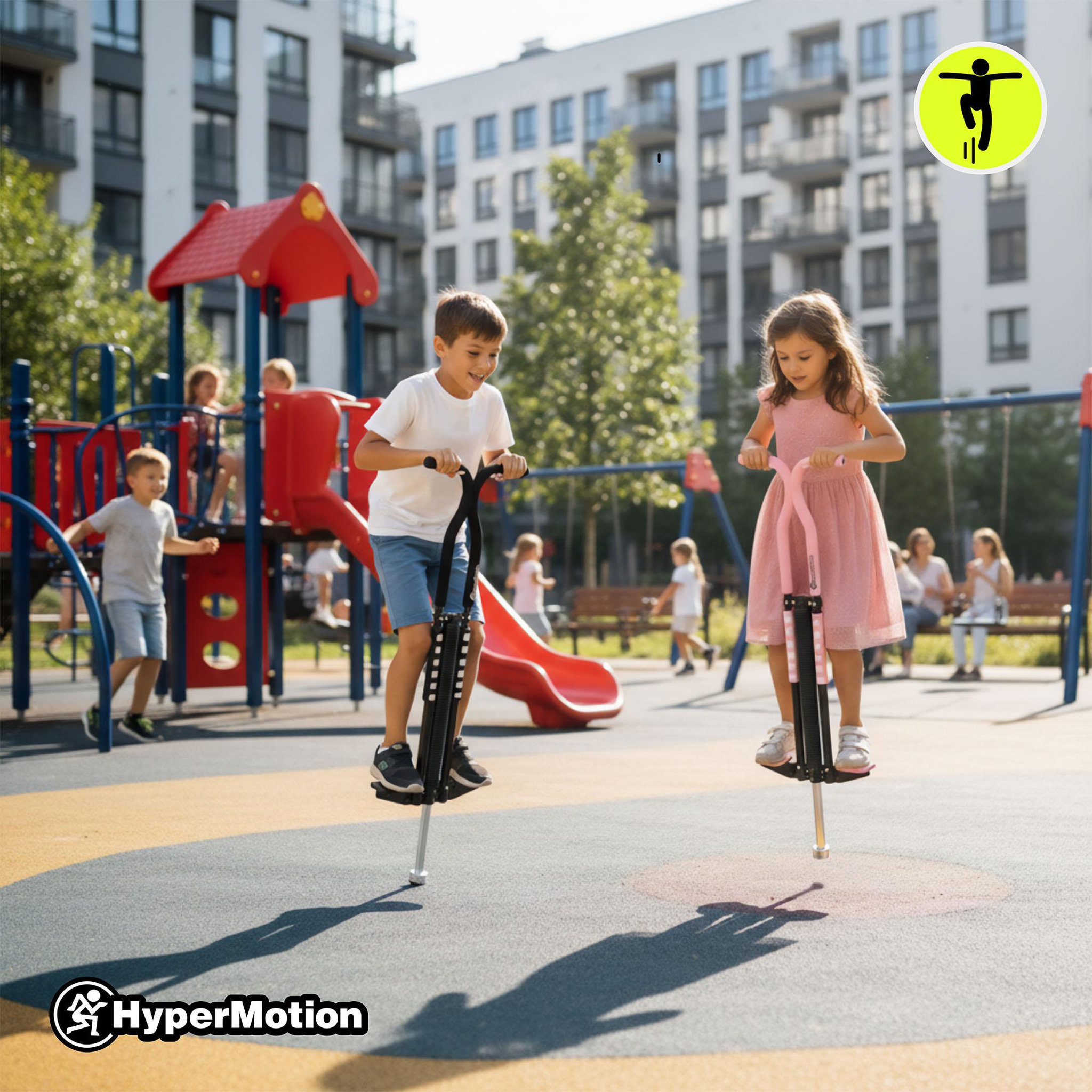 Voir la diapositive 5 : HYPERMOTION Pogo Stick Enfant HyperMotion Sauteur Ressort Noir 103x29 cm 9 A 14 Ans 50kg