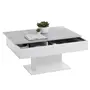 FMD FMD Table basse Gris beton et blanc
