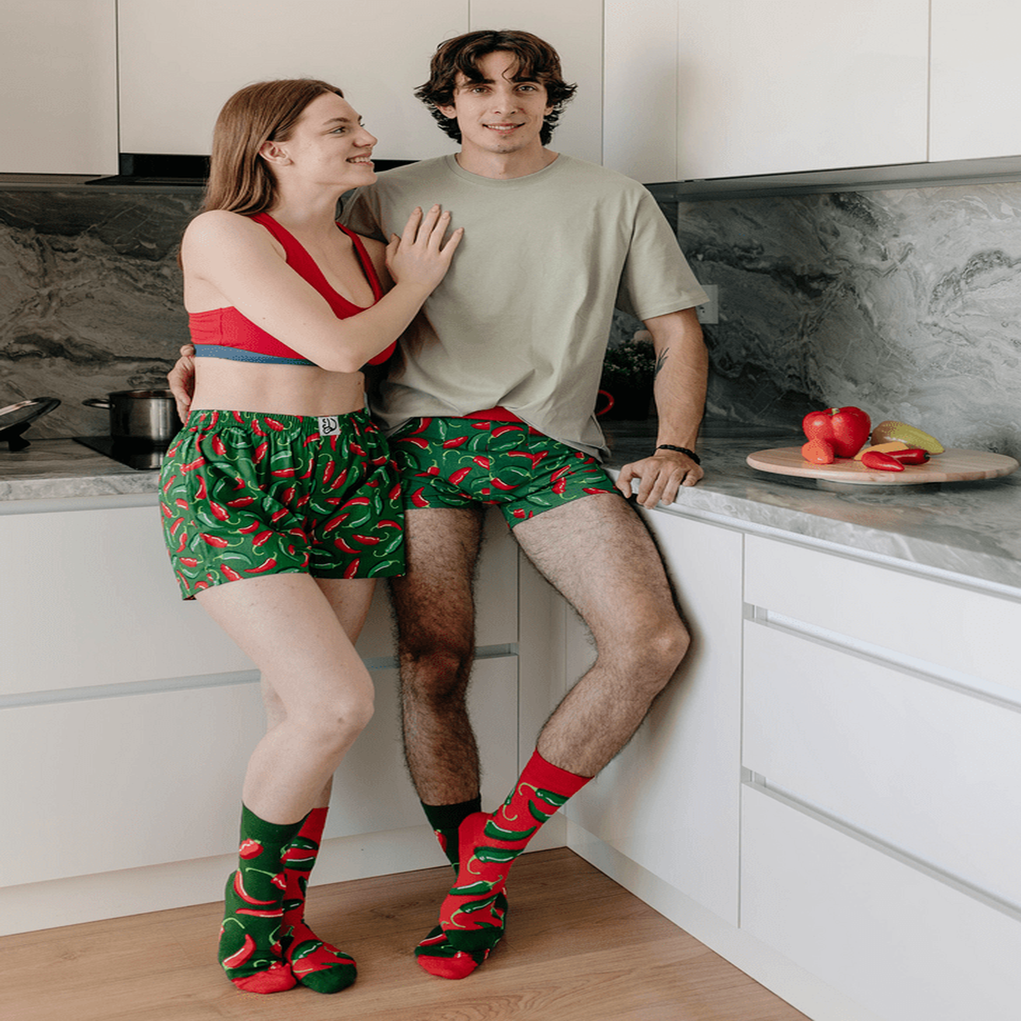 Voir la diapositive 4 : DEDOLES Chaussettes piments rouges et verts
