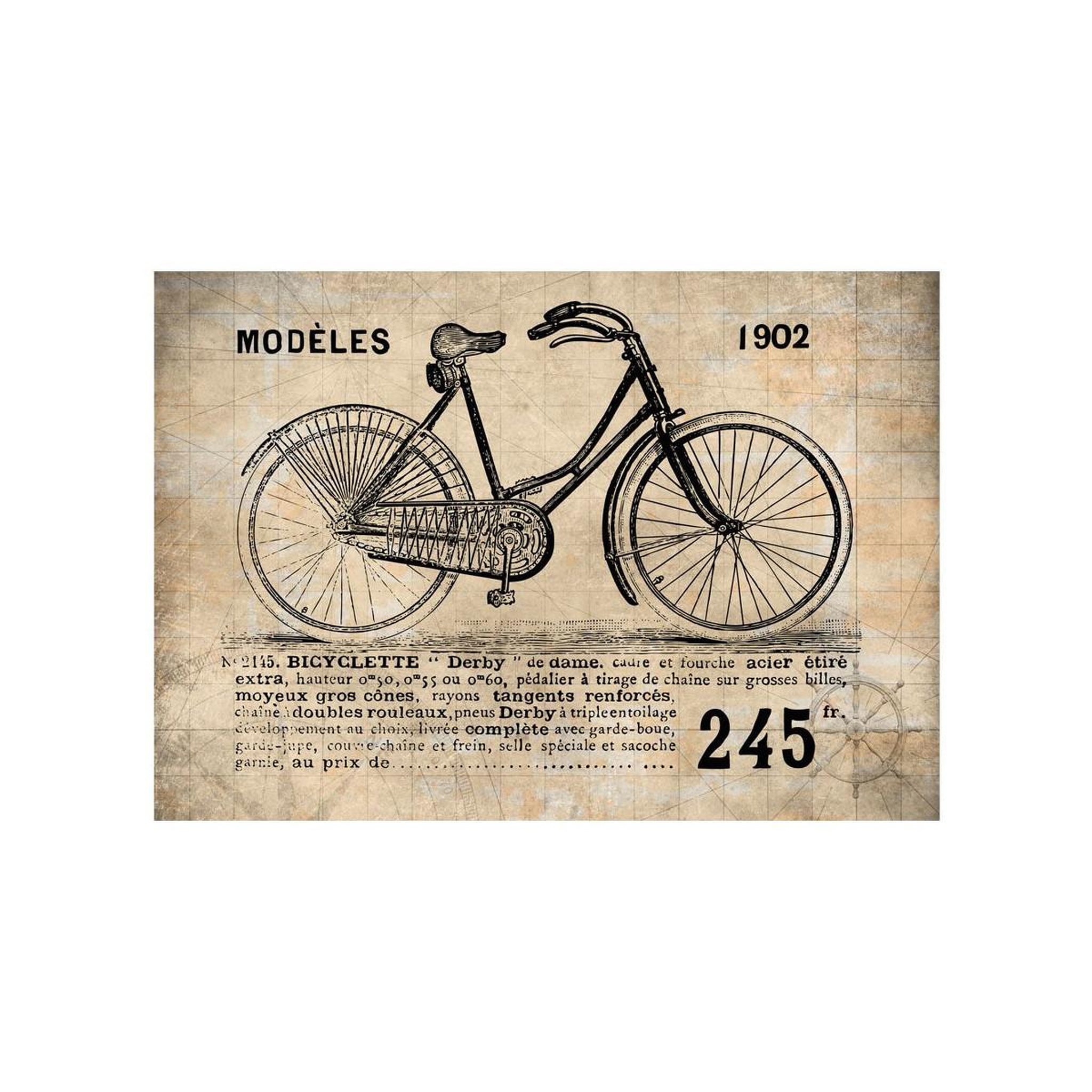 Voir la diapositive 2 : Paris Prix Papier peint  vélo ancien