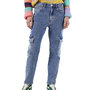Voir la diapositive 1 : NOISY MAY Jeans Cargo Bleu Femme Noisy May Moni