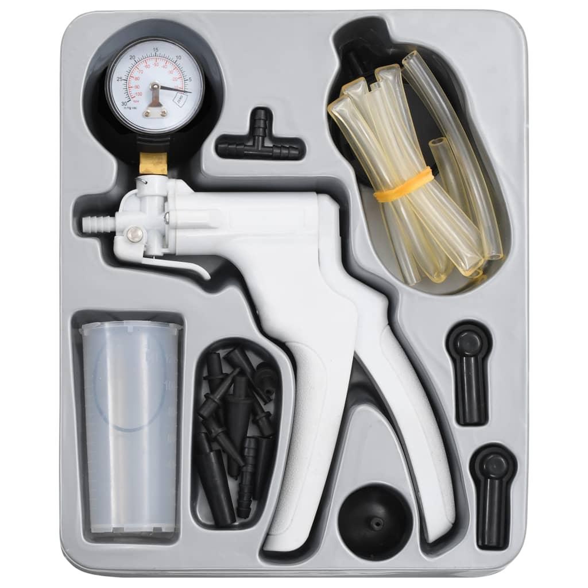 Voir la diapositive 2 : VIDAXL Kit de purge de frein et pompe a vide