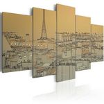 Paris Prix Tableau Imprimé  Ce Bon Vieux Paris Vintage. Coloris disponibles : Multicolore