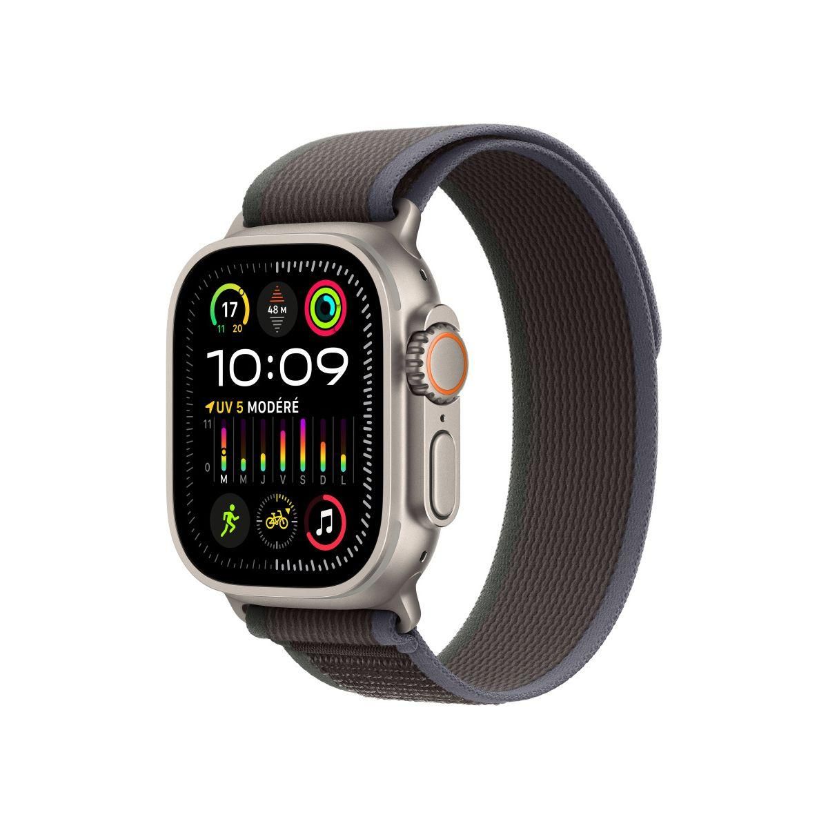 APPLE Bracelet Watch 49mm Boucle Trail bleu/noir M/L