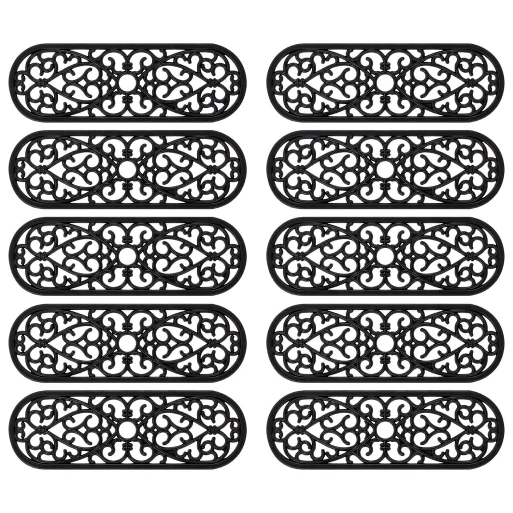 Voir la diapositive 3 : VIDAXL Marches d'escalier 10 pcs 25x75 cm caoutchouc