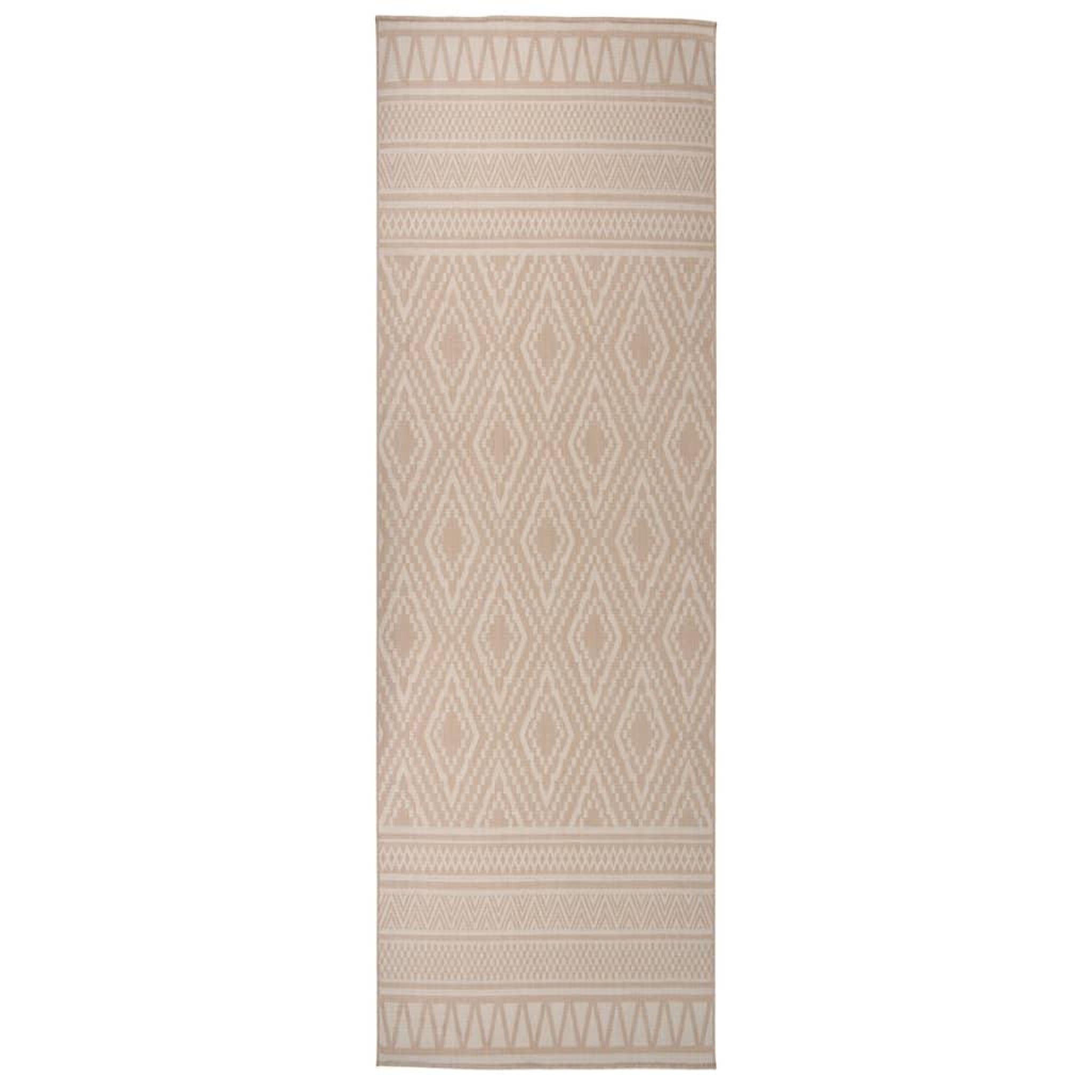 Voir la diapositive 1 : VIDAXL Tapis a tissage plat d'exterieur 80x250 cm Rayures brunes