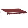 Voir la diapositive 2 : VIDAXL Auvent retractable automatique bordeaux 350x250 cm