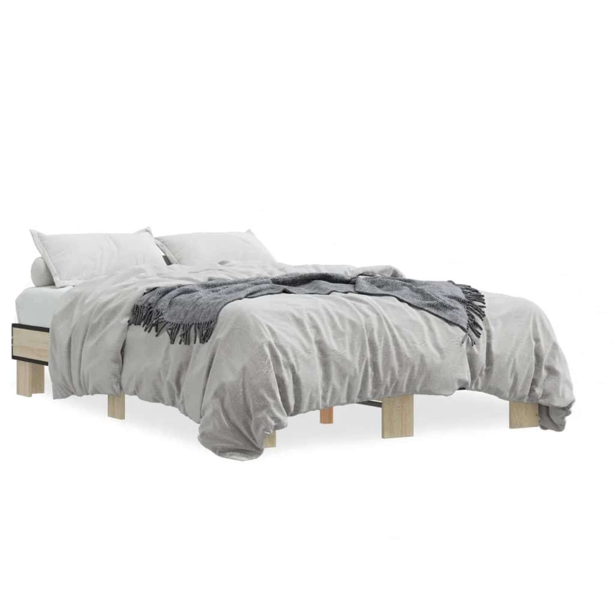 Voir la diapositive 2 : VIDAXL Cadre de lit sans matelas chene sonoma 120x190 cm