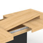 Voir la diapositive 6 : ID MARKET Table à manger extensible rectangle EDEN 6-10 personnes bois et noir 160-200 cm