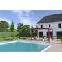 Voir la diapositive 1 : Pergola Bioclimatique autoportée 3x4 m - Aluminium - Rouge basque/blanc -  VS OmBREA®