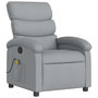 Voir la diapositive 4 : VIDAXL Fauteuil de massage inclinable Gris clair Tissu