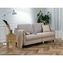 Voir la diapositive 1 : BEST MOBILIER Cosmos - canapé 3 places convertible express couchage quotidien 140 cm matelas 11 cm en tissu
