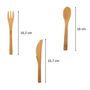 Voir la diapositive 3 : Fackelmann Set de couverts en bambou réutilisables + sac coton Fackelmann Move