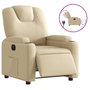 Voir la diapositive 2 : VIDAXL Fauteuil inclinable electrique Creme Tissu