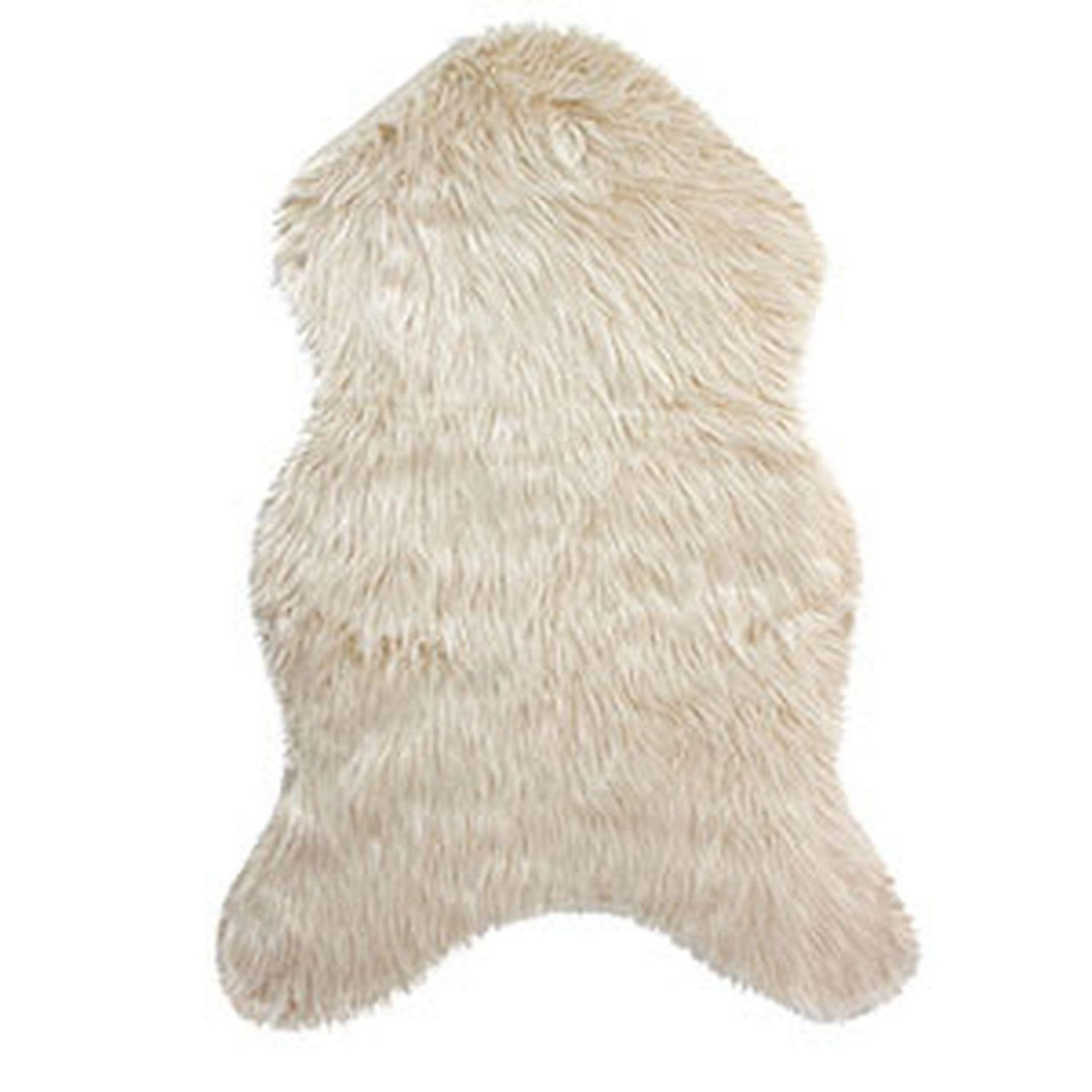 TOILINUX Jeté duveteux EBENE - 90 x 120 cm - Ecru