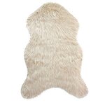 TOILINUX Jeté duveteux EBENE - 90 x 120 cm - Ecru