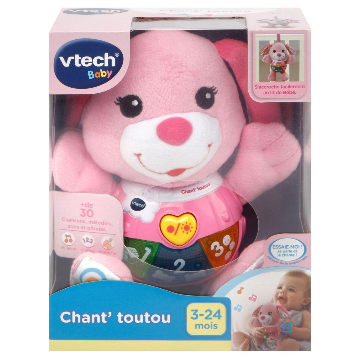 VTECH Peluche Chant'toutou rose