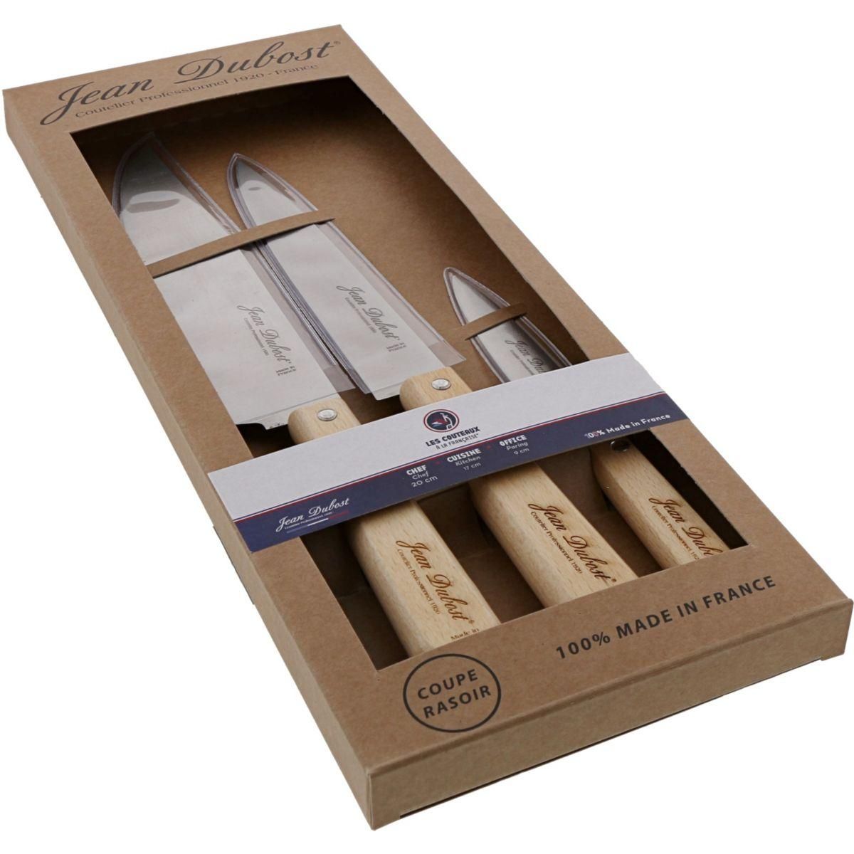 Dubost Couteau a la francaise x3 hetre grand model