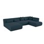 Voir la diapositive 2 : LISA DESIGN Onyx - canapé panoramique d'angle droit - 7 places - en tissu mailles 3d