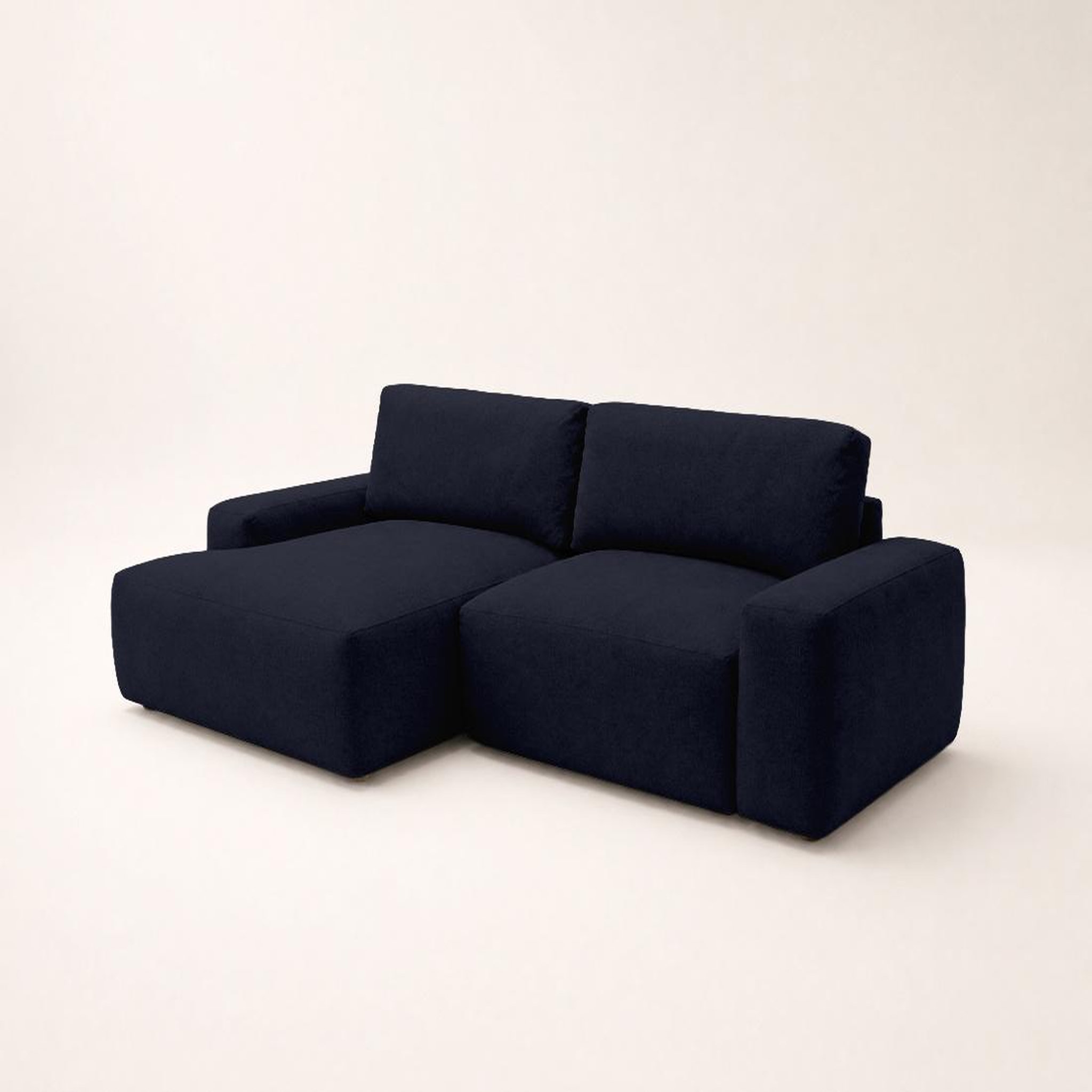 Voir la diapositive 3 : BEST MOBILIER Tama - canapé d'angle gauche 4 places convertible avec coffre en tissu