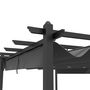 Voir la diapositive 6 : OUTSUNNY Pergola rétractable dim. 5,97L x 3,58l x 2,23H m structure robuste alu toile polyester haute densité 180 g/m² incluse gris