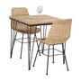 Voir la diapositive 5 : Paris Prix Table à Manger Design  Bali  80cm Naturel
