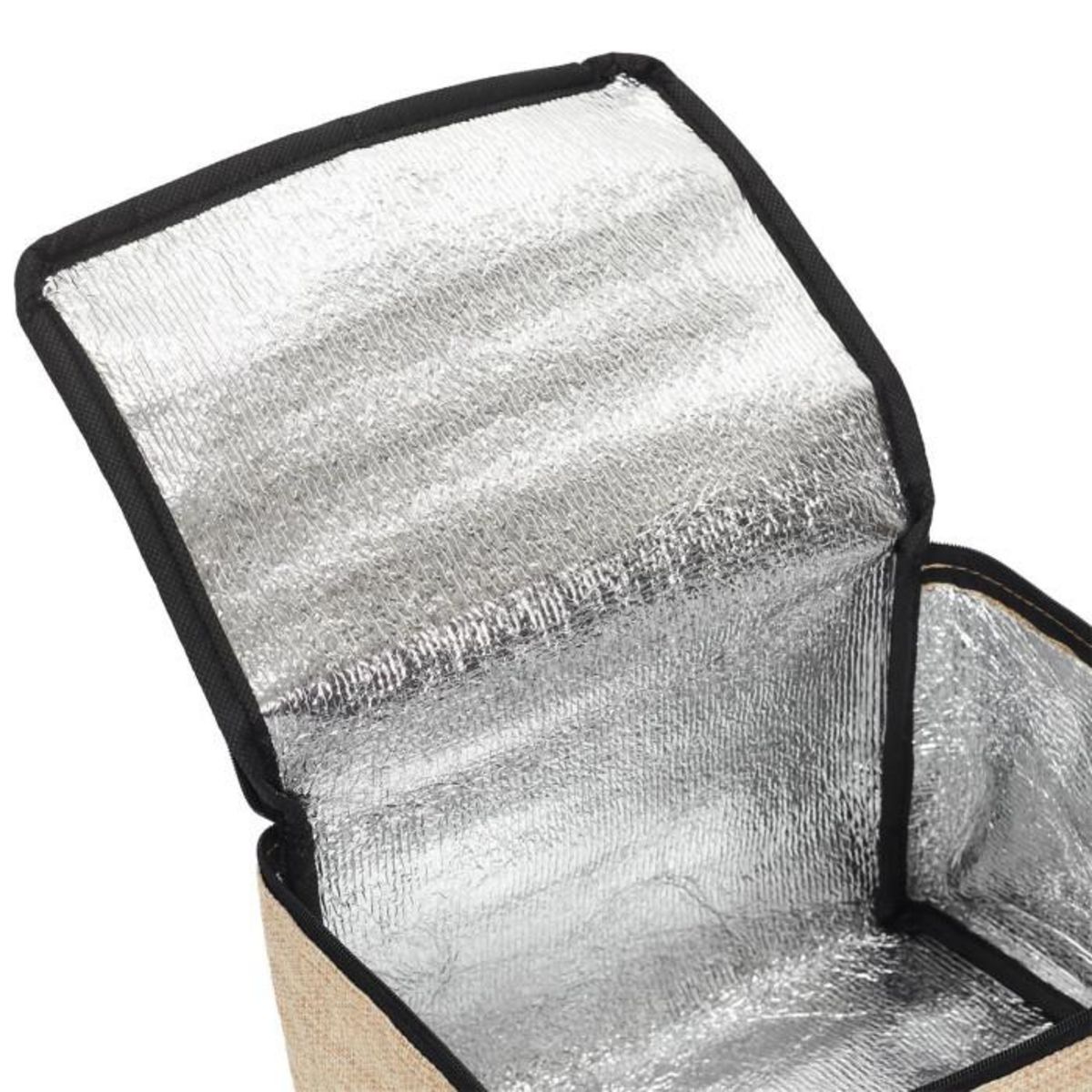 Paris Prix Lunch Bag Fraicheur Isotherme  Effet Jute  16cm Beige