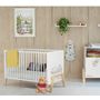 Voir la diapositive 3 : AT4 Lit bébé en bois CANAILLE Winnie Blanc et Hêtre 60 x 120 cm