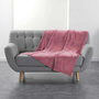Voir la diapositive 1 : Paris Prix Plaid Uni en Flanelle  Flanou  125x150cm Rose