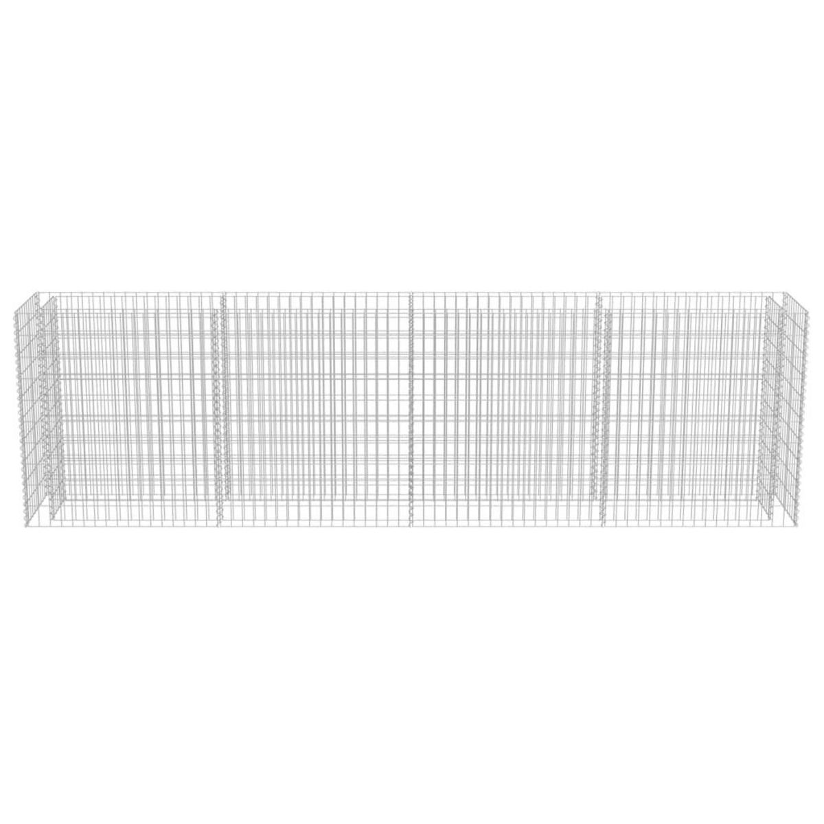 VIDAXL Lit sureleve a gabion Acier galvanise 360x50x100 cm