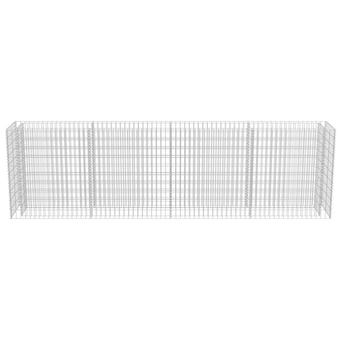 VIDAXL Lit sureleve a gabion Acier galvanise 360x50x100 cm