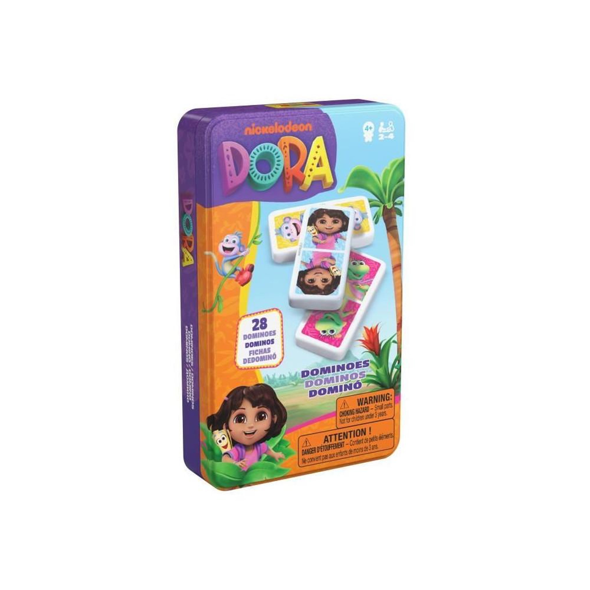 Spin Master Dominos - Boite métal - Dora - Games