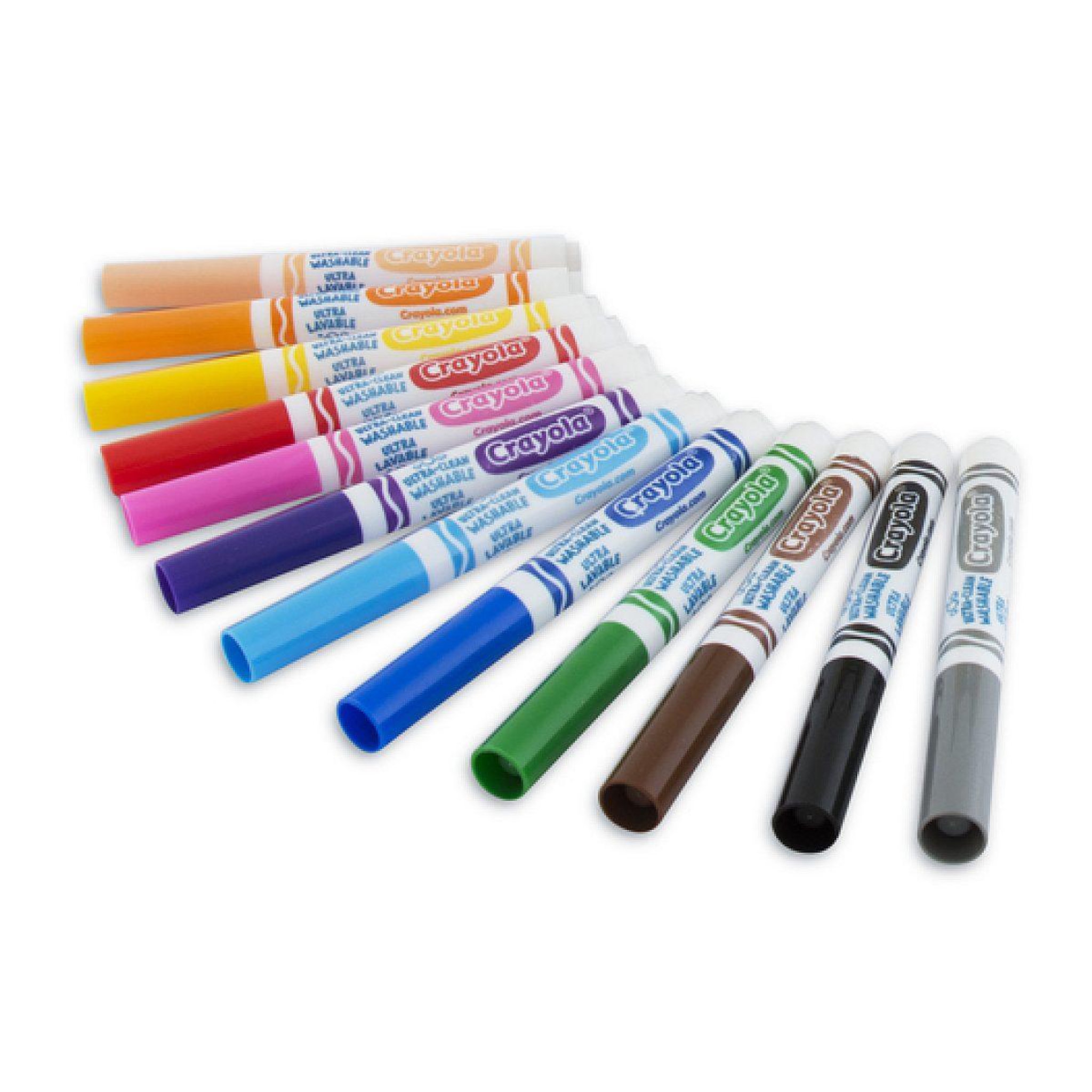 Voir la diapositive 2 : Crayola 12 feutres lavables pointe conique