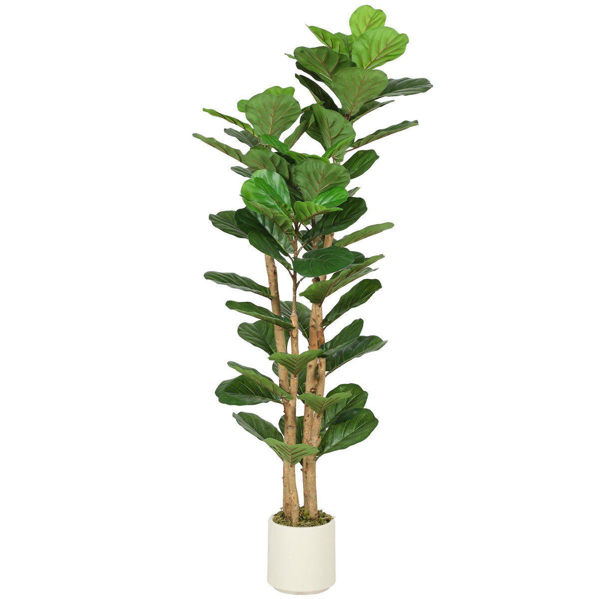 HOMCOM Arbre artificiel plante artificiel figuier lyre H.1,5 m vrais troncs 71 feuilles grand réalisme